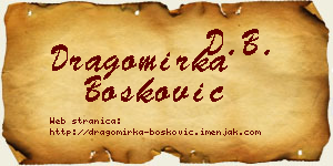 Dragomirka Bošković vizit kartica